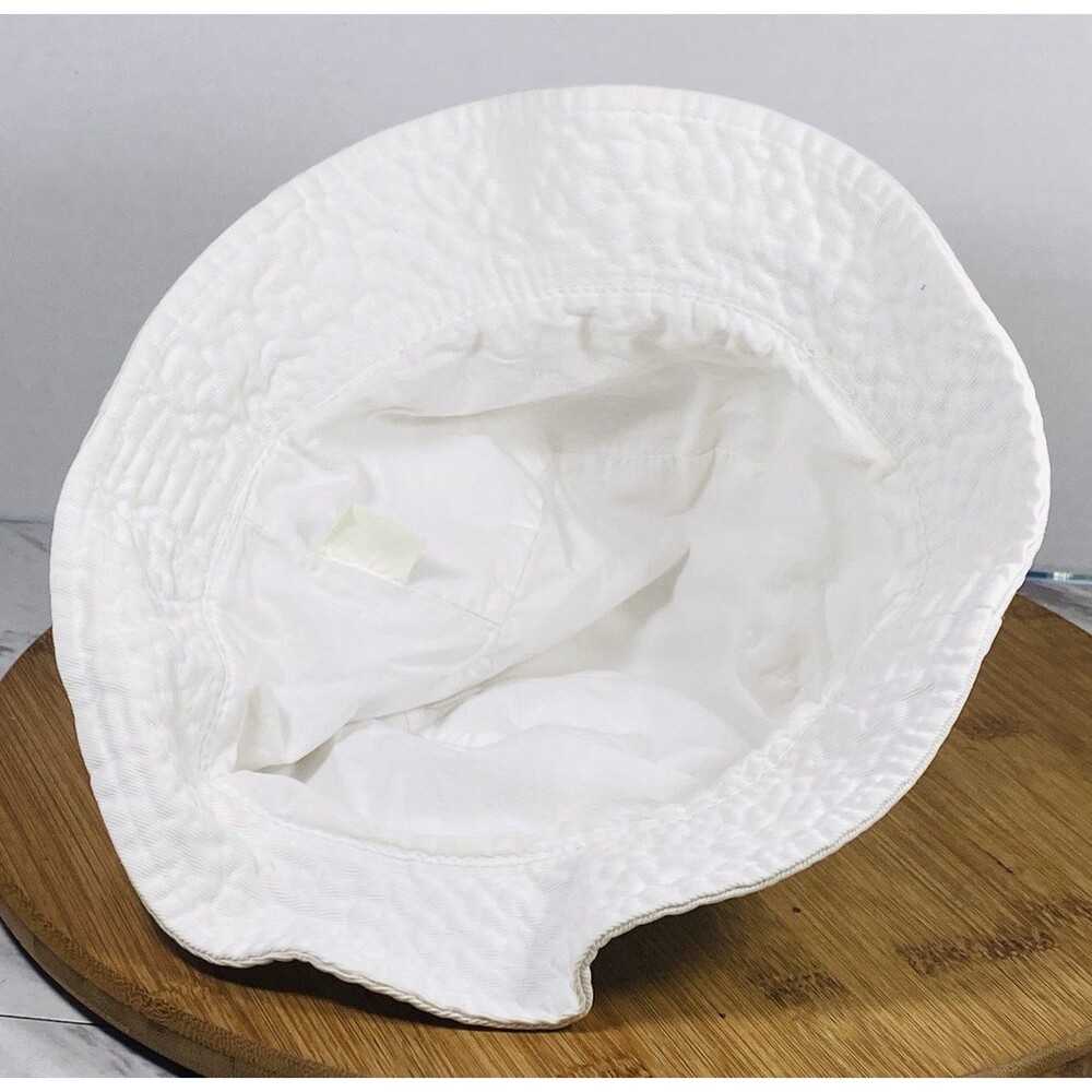 Vintage Bucket Hat Womens White One Size 100% Cotton - Picture 5 of 5